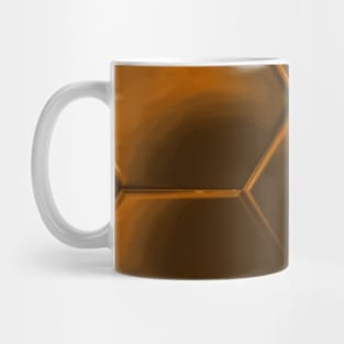 Orange Amber Honeycomb Futuristic Mug